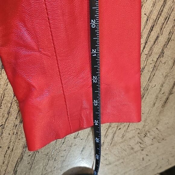 Red leather jacket size M or 40 Mariela Gucinelli excellent condition - Picture 10 of 14